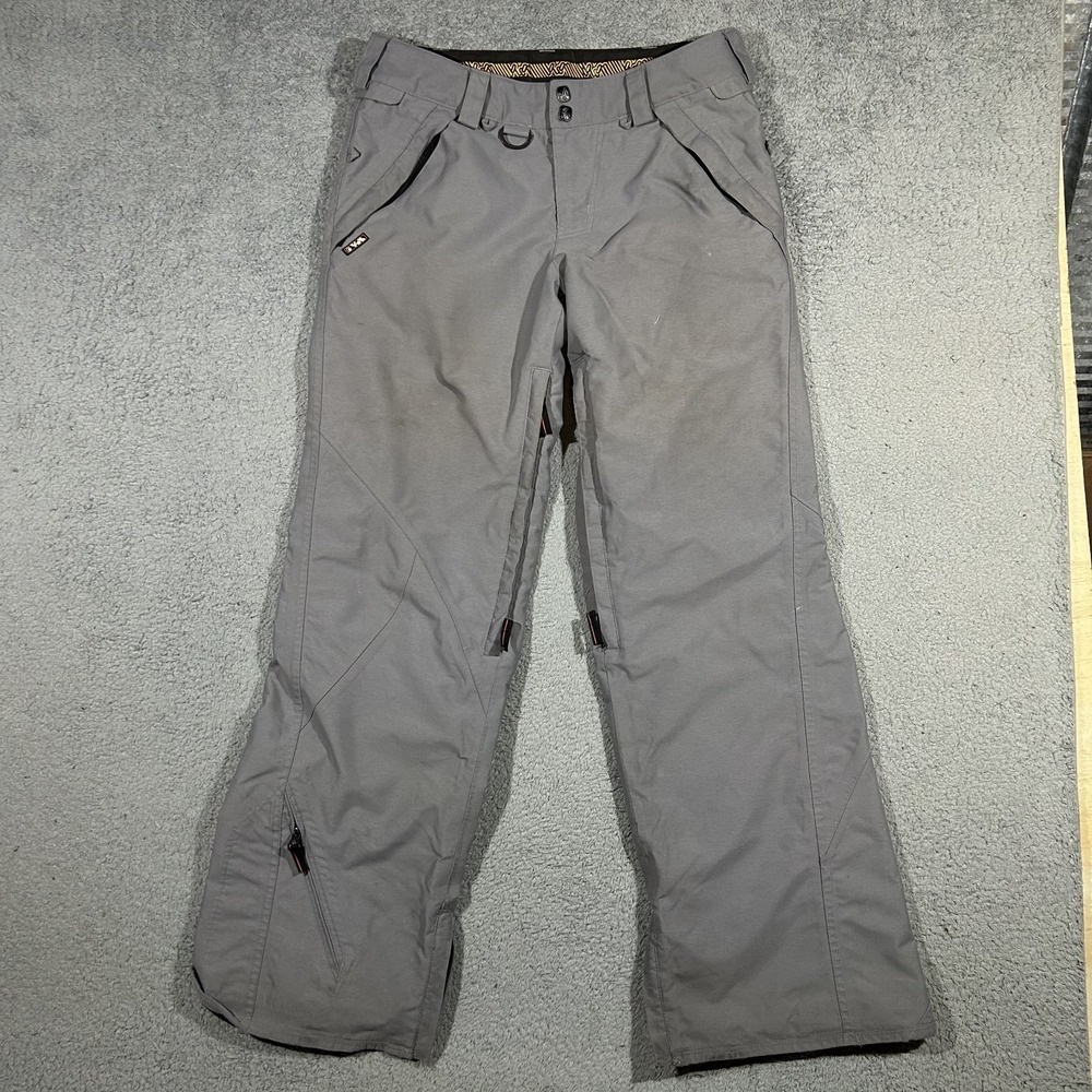 Volcom Men's Snowboard Ski Pants Gray Insulated Waterproof Snow Size XS